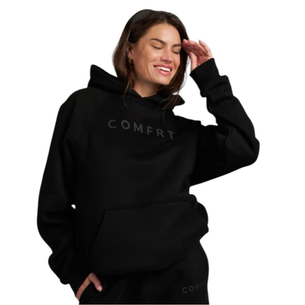 Comfrt Women's Black Hoodie - Picture 12 of 12
